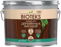 Краска для деревянных фасадов Bioteks, полуглянцевая, база D, бесцветная, 9 л