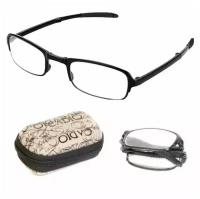 Складные увеличительные очки для чтения, шитья, вышивания, рыбалки, рукоделия. Увеличение х1,6 Карманные очки с футляром мужские и женские