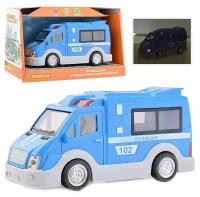 Полиция, автомобиль инерционный (со светом и звуком) (в коробке)