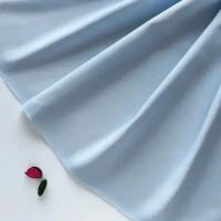 Ткань Лен Комфорт для шитья платья, юбки, рубашки, костюма, умягченный лён с вискозой и хлопком светло-голубого цвета, 1 м х 138 см