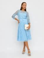 Платье женское BrandStoff, вечернее, праздничное, кружевное, нарядное, голубой, 52