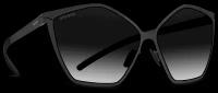 Титановые солнцезащитные очки GRESSO Naomi - кошачий глаз / черные