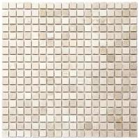 Мозаика Natural 4M025-15T-Crema-Marfil из матового мрамора размер 29.8х29.8 см чип 15x15 мм толщ. 4 мм площадь 0.089 м2 на сетке