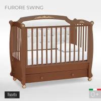 Детская кровать Nuovita Furore Swing продольный (Noce scuro/Темный орех)