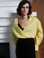 Zarina Блузка из хлопка, цвет Светло-жёлтый, размер S (RU 44), 3226112323-133