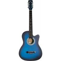 Акустическая гитара матовая, синяя. Размер 7/8 (38 дюймов) Belucci BC3820 BLS