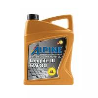 Синтетическое моторное масло ALPINE Longlife III 5W-30, 4 л 0100288