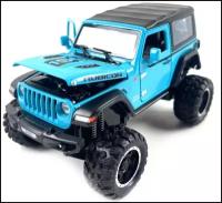 Машина Jeep Rubicon 1:24 металлическая 15 см со светом и звуком