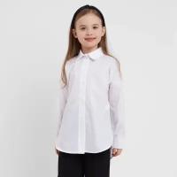 Рубашка для девочки MINAKU цвет белый, рост 122