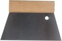 Шпатель для клея зубчатый Hardy 180 мм A1 нержавеющая сталь с деревянной ручкой