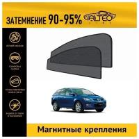 Каркасные автошторки ALTEO PREMIUM на Mazda CX 7 (1) (2006-2010) на передние двери на магнитах с затемнением 90-95%