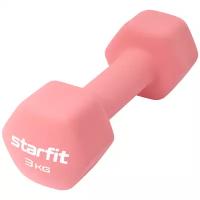 Гантель неопреновая STARFIT DB-201 3 кг, коралловый