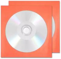 Диск DVD-R Ritek 4,7Gb 16x non-print (без покрытия) в бумажном конверте с окном, красный, 2 шт