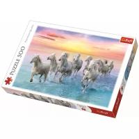 Пазл Trefl Белые лошади 37289, 500 дет., разноцветный