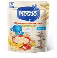 Каша Nestlé молочная мультизлаковая с бананом и кусочками земляники садовой, с 8 месяцев, 200 г