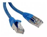 Hyperline PC-LPM-STP-RJ45-RJ45-C5e-10M-LSZH-BL Патч-корд F UTP, экранированный, Cat.5е, LSZH, 10 м, синий