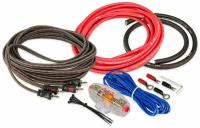 Комплект кабелей для усилителя Aura AMP-1208, 2х8AWG, красный