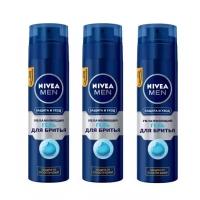 Гель для бритья Nivea Men Увлажняющий Защита и уход, 200мл (3 шт)