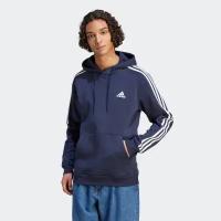 Худи adidas Essentials Fleece 3-Stripes, размер S, синий