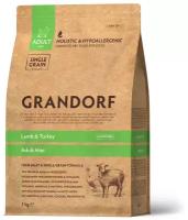 Сухой корм для собак GRANDORF Lamb and Turkey Adult Mini мини пород Ягненок с индейкой 3 кг