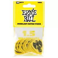 Медиаторы Ernie Ball 9195 Everlast, 1.5 мм, 12 штук, Ernie Ball (Эрни Бол)