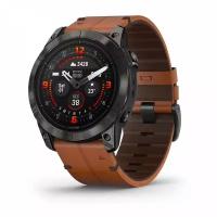 Умные часы Garmin Epix Pro Gen 2 Sapphire 51mm Carbon DLC Кожаный ремешок