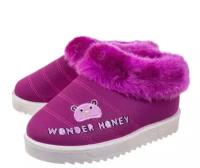 Угги детские CS01-10 WONDER HONEY полуботинки зимние с мехом розовые. Размер 32 (31 RU)