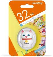 Флеш-накопитель USB 2.0 Smartbuy 32GB Wild series Котенок Белый (SB32GBCatW)