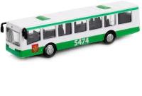 Автобус Технопарк бело-зеленый, 16,5 см, инерционный SB-16-65-BUS-WB