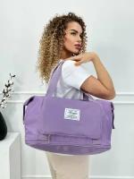 Сумка спортивная 891/lilac, 32 л, 20х30х40 см, ручная кладь, фиолетовый