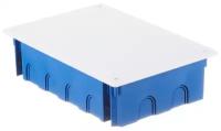 Коробка распределительная Промрукав (80-0980) для скрытой установки в гипсокартон 256х171х70 мм 14 вводов синяя IP20 с крышкой безгалогенная