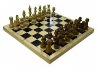 Шахматы Обиходные - деревянные лакированные фигурки с доской 290х290мм