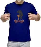 Мужская футболка «Невермор Уэнсдей» (XL, синий)