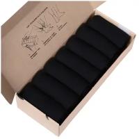 Набор из 7 пар мужских носков (нева-сокс) черные, размер 23