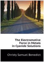 The Electromotive Force in Metals in Cyanide Solutions
