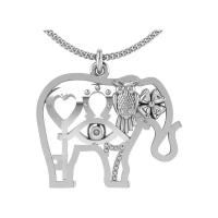 Серебряная подвеска «Слон» из коллекции «Счастье» 0400521-00245