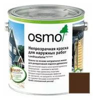 Краска непрозрачная Osmo Landhausfarbe для наружных работ темно-коричневая (2607) 0,75 л