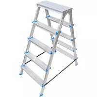 Стремянка LadderBel 5 ступеней двухстороняя Aluminum