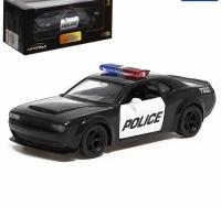 Машина металлическая DODGE CHALLENGER SRT, 1:32, открываются двери, инерция, полиция