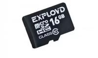 Карта памяти Exployd MicroSD, 16 Гб, SDHC, класс 10