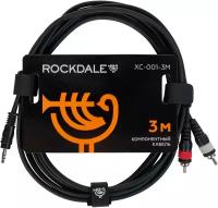 Кабель stereo mini jack male - 2 RCA ROCKDALE XC-001-3M (3м)