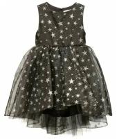 Платье Андерсен, нарядное, геометрический принт, размер 116, черный