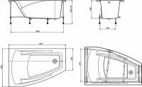 Акриловая ванна Roca Hall Angular 150х100 ZRU9302865 правая