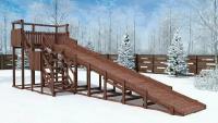 Зимняя деревянная горка CustWood Winter W8 (лестница сбоку, скат 8 м)