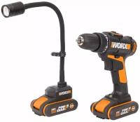 Набор WORX WX977: дрель-шуруповерт WX101.9 и настольный фонарь WX028.9