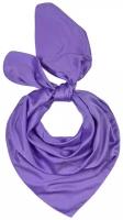 Шелковый платок однотонный, женский платок одноцветный, фиолетовый