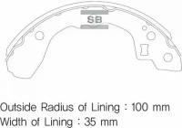 Колодки тормозные задние (барабанные), SA053 Sangsin Brake SA-053