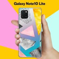 Силиконовый чехол на Samsung Galaxy Note 10 Lite Треугольники / для Самсунг Галакси Ноут 10 Лайт