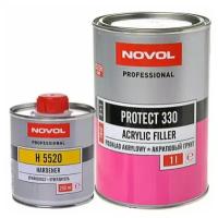 Грунт NOVOL PROTECT 330 5+1 акриловый 1л.+0,2л. отвердитель (Н5520) чёрный