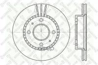 STELLOX 6020-2244V-SX (1N07-33-251 / 1N0733251 / 23-0457) диск тормозной пер.Nissan (Ниссан) Almera (Альмера) (Комплект 2 штуки)